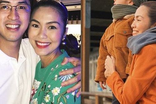 Làm cô dâu 7 năm, Tăng Thanh Hà khoe chồng điển trai và 2 con xinh như thiên thần