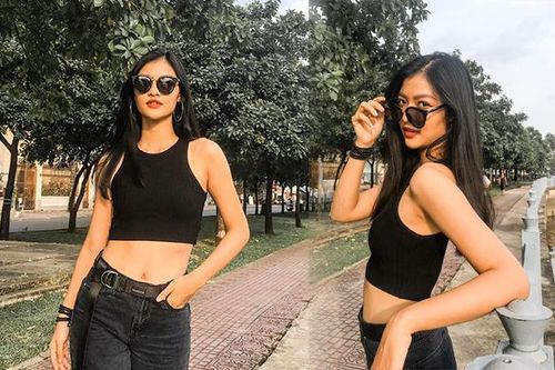 Kiều Loan diện croptop khoe eo thon, catwalk cực dẻo khoe khéo vòng 3 95cm