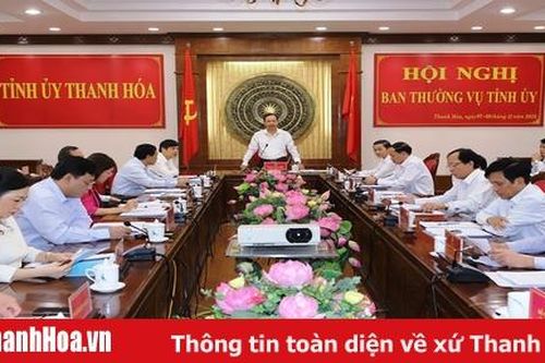 Ban Thường vụ Tỉnh ủy cho ý kiến vào hệ thống chỉ tiêu Đại hội Đảng bộ các cấp, nhiệm kỳ 2020-2025