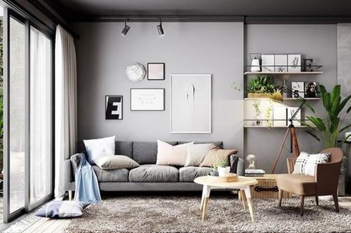Căn hộ màu xám chủ đạo vẫn sang trọng, nổi bật ấm cúng