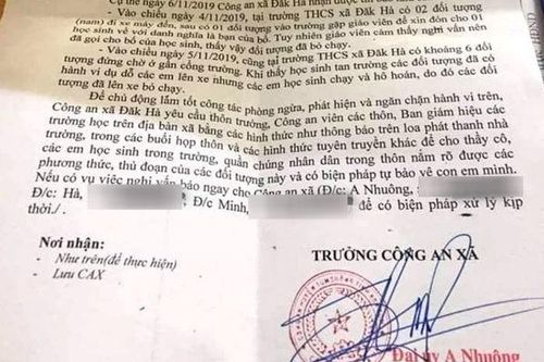 Công an xã cảnh báo 'bắt cóc trẻ em' gây hoang mang ở Kon Tum