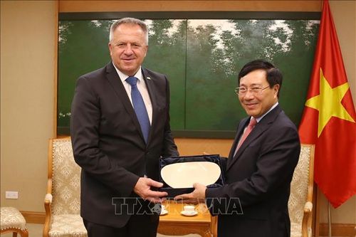 Phó Thủ tướng Phạm Bình Minh tiếp Bộ trưởng Phát triển kinh tế và Công nghệ Slovenia