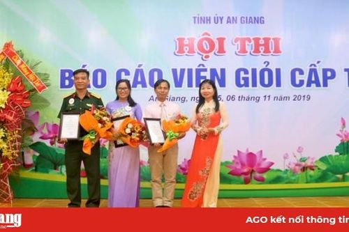 Hội thi Báo cáo viên giỏi cấp tỉnh năm 2019: Báo cáo viên Nguyễn Phú Khương xuất sắc đạt giải nhất