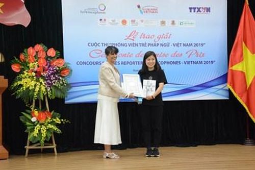 Trao giải cuộc thi 'Phóng viên trẻ Pháp ngữ-Việt Nam 2019'