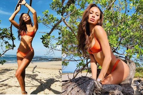 Siêu mẫu nội y Joan Smalls khoe dáng tuyệt mỹ với áo tắm 2 mảnh