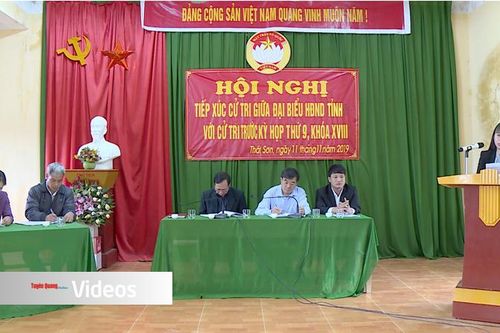 Đồng chí Phó Bí thư Thường trực Tỉnh ủy Nguyễn Hồng Thắng tiếp xúc cử tri xã Thái Sơn