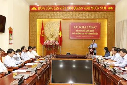Khai mạc kỳ thi tuyển chức danh Phó Trưởng Ban Nội chính Tỉnh ủy