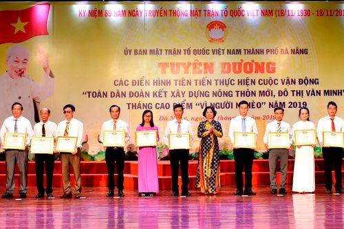 Đà Nẵng: Tuyên dương điển hình tiên tiến trong thực hiện các cuộc vận động của Mặt trận