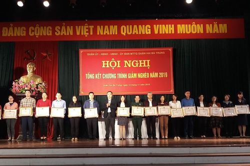 Quận Hai Bà Trưng không còn hộ nghèo, hộ cận nghèo