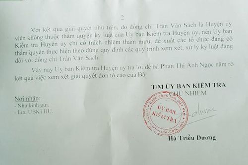 Kỷ luật Bí thư thị trấn vì quan hệ trên mức tình cảm với một phụ nữ