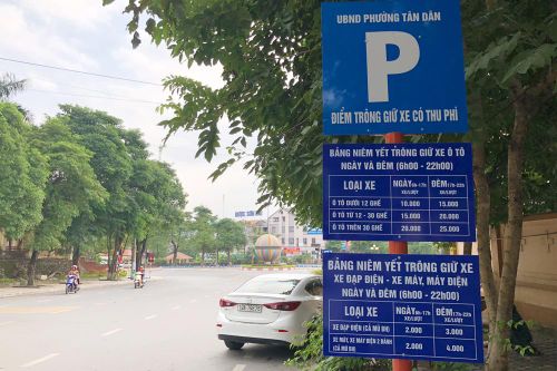 Việt Trì triển khai thu phí đỗ xe ô tô dưới lòng đường