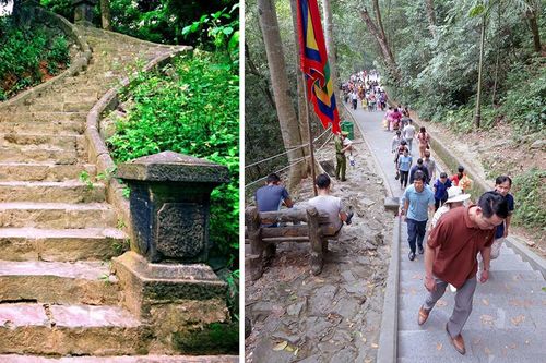 Đường lên Đền Hùng có bao nhiêu bậc đá
