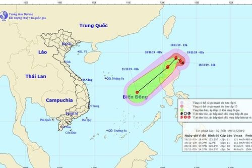 Bão Kalmaegi tiến vào Biển Đông, gây gió mạnh cấp 11