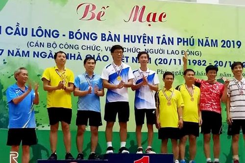 Giải cầu lông, bóng bàn huyện Tân Phú năm 2019