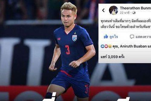 Đá hỏng phạt đền, sao Thái Lan cúi đầu xin lỗi
