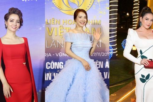 Lý Nhã Kỳ, Nhã Phương đọ sắc trên thảm đỏ Liên hoan phim Việt Nam
