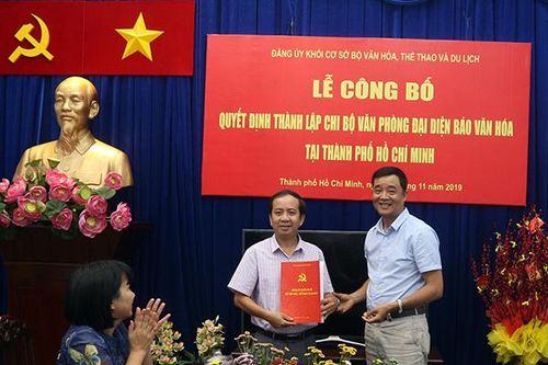 Lễ công bố thành lập Chi bộ VPĐD Báo Văn hóa tại TP.HCM