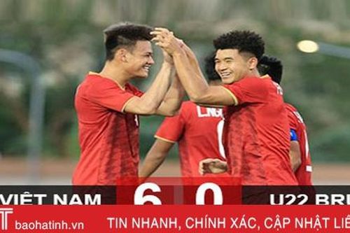 Xem lại màn đại thắng 6-0 của U22 Việt Nam trước Brunei
