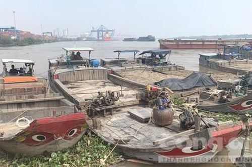 TP.HCM: Bắt quả tang cả đội ghe 'khủng' chở cát lậu trên sông Đồng Nai
