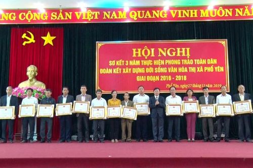 T.X Phổ Yên: 91,3% số hộ đạt gia đình văn hóa