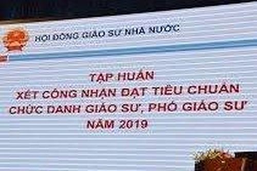 Một ứng viên xin rút khỏi danh sách công nhận Giáo sư năm 2019