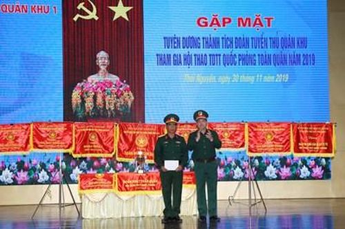 Quân khu 1 tuyên dương đoàn tuyển thủ tham gia Hội thao TDTT quốc phòng toàn quân năm 2019