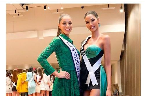 Hoàng Thùy lên đồ sexy, 'chặt chém' cả thí sinh 'cường quốc Hoa hậu' Venezuela