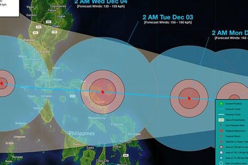 Philippines sơ tán 4.000 người tránh bão Kammuri