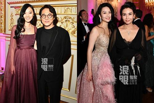 Lý Liên Kiệt và 'bom sex' Khâu Thục Trinh đưa con dự tiệc của giới siêu giàu