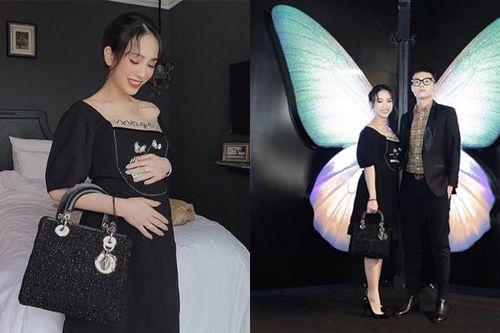 Bụng bầu 'vượt mặt', ái nữ Minh Nhựa gây chú ý khi vẫn diện dày cao lênh khênh