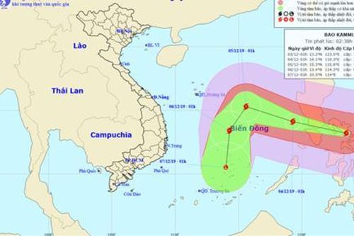 Bão Kamuri mạnh cấp 14, giật cấp 17 hôm nay vào Biển Đông