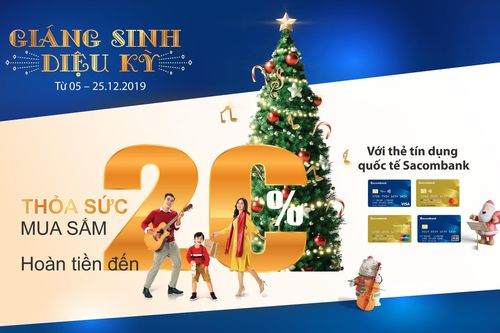 Nhiều ưu đãi cho chủ thẻ Sacombank dịp Giáng Sinh tại Vincom