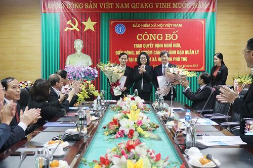 Trao quyết định bổ nhiệm đối với lãnh đạo quản lý BHXH tỉnh Phú Thọ