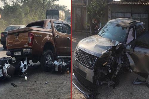 Xe Range Rover tông liên hoàn 4 ô tô và xe máy ở Hà Nội