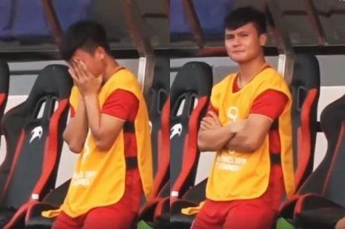 Hình ảnh Quang Hải ngồi trên ghế dự bị khiến dân mạng xúc động