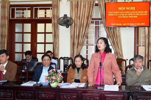 Lấy ý kiến tham gia vào cuốn sách lịch sử Đảng bộ Khối các cơ quan tỉnh Tuyên Quang giai đoạn 2010-2020