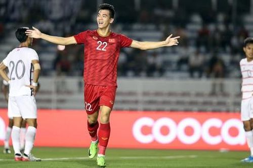 Tiến Linh đánh đầu sấm sét, mở tỷ số cho U22 Việt Nam