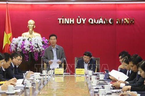 Đoàn kiểm tra của Bộ Chính trị làm việc với Ban Thường vụ Tỉnh ủy Quảng Ninh