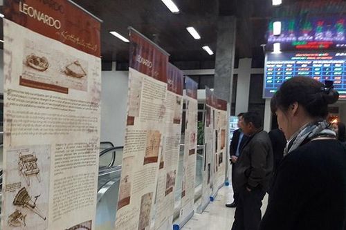 Triển lãm về thiên tài Leonardo da Vinci tại Ga Hà Nội