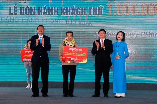 Cảng hàng không Thọ Xuân đón hơn một triệu hành khách
