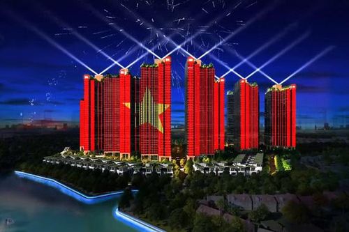 Loạt cờ đỏ, sao vàng rộng chục nghìn m2 rợp cửa ngõ Hà Nội đón U22 vô địch trở về