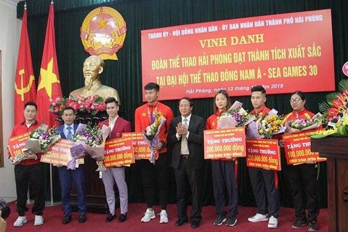 Thưởng hơn 1,5 tỷ đồng cho đoàn thể thao Hải Phòng