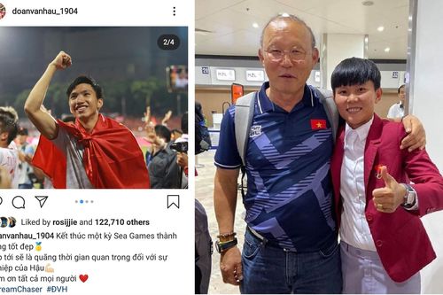 Trở về từ SEA Games, 'nam vương, nữ hậu' của bóng đá Việt khoe gì trên mạng xã hội?