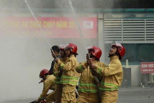 Diễn tập PCCC tại Tòa nhà Viện Dầu khí Việt Nam năm 2019
