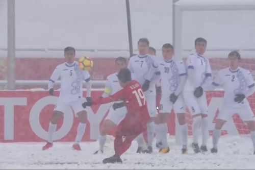 'Cầu vồng trong tuyết' của Quang Hải là 1 trong những biểu tượng của VCK U23 châu Á