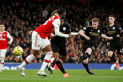 Man City đè bẹp Arsenal nhờ cú đúp của De Bruyne