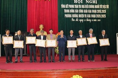 Yên Mô biểu dương gương người tốt, việc tốt trong đồng bào Công giáo, giai đoạn 2015-2020