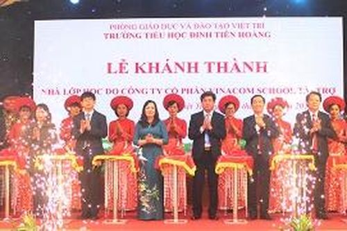 Trường Tiểu học Đinh Tiên Hoàng khánh thành nhà lớp học
