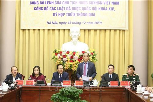 Công bố Lệnh của Chủ tịch nước về 11 luật, bộ luật vừa được Quốc hội thông qua