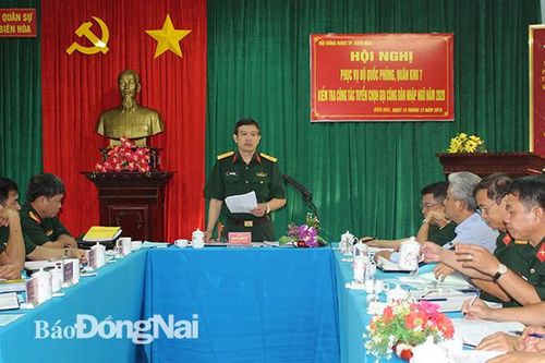 Bộ Tổng tham mưu kiểm tra công tác chuẩn bị tuyển quân tại Đồng Nai